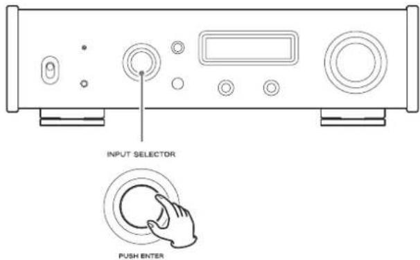 TEAC UD-503 - Använd INPUT SELECTOR-ratten för att välja "USB". - 1