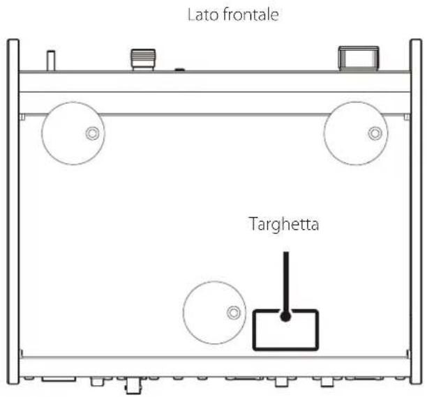 Lato frontale Targhetta