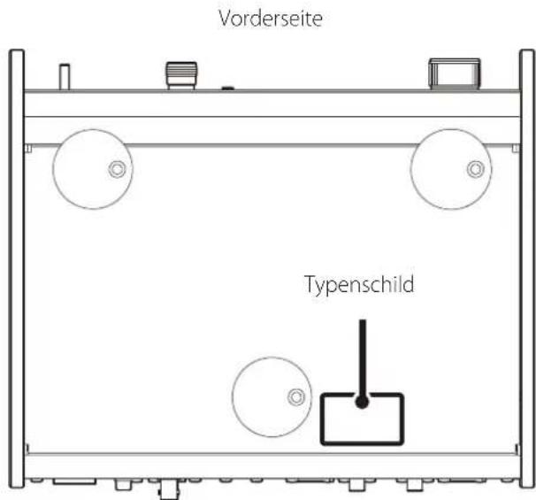 Vorderseite Typenschild