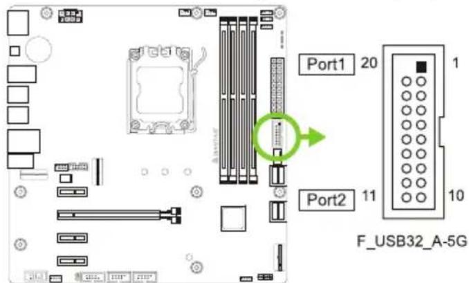 Port1 20 Port2 11 F_USB32_A-5G