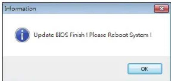Information Update BIOS Finish ! Please Reboot System ! OK