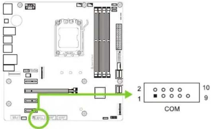 BIOSTAR B650MP-E PRO - COM: разъем последовательного порта - 1