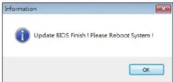 Information Update BIOS Finish ! Please Reboot System ! OK