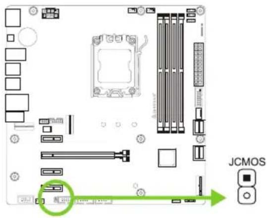 BIOSTAR B650MP-E PRO - JCMOS: Перемычка очистки CMOS - 1