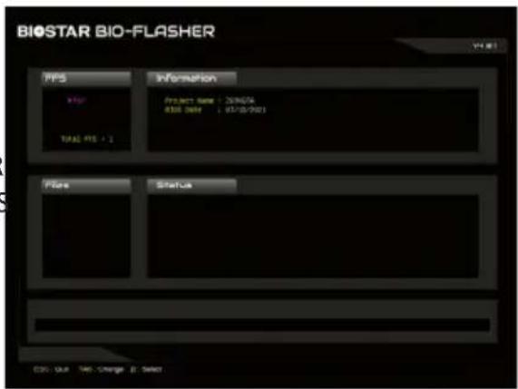 BIOSTAR BIO-FLASHER V1 01 PPS Information Project Name: 263407A RDS Date: 07/15/2021 Total PIS > 1 Flare Status CDO: Quit Net: Change (E: Select)