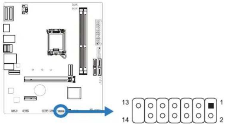 BIOSTAR H610MX-E - TPM\_SPI:신뢰할 수있는 플랫폼 모듈 헤더 - 1