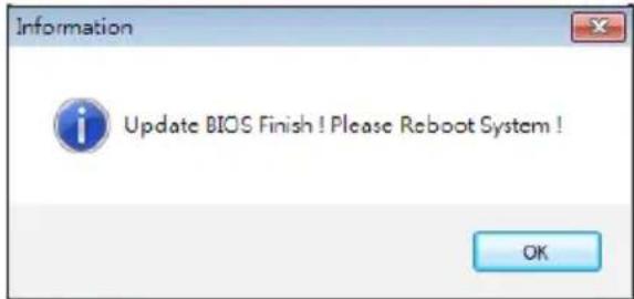 Information Update BIOS Finish ! Please Reboot System ! OK
