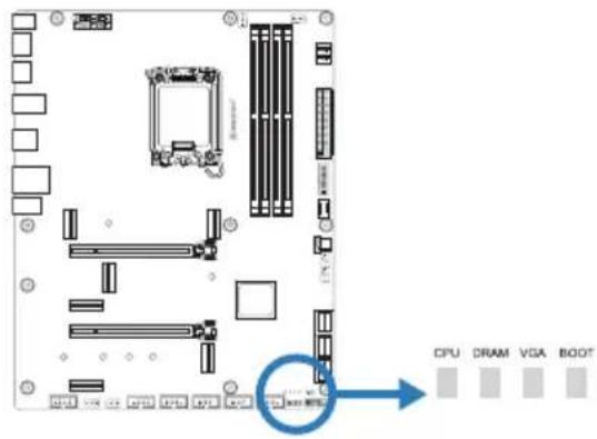 BIOSTAR Z790A-Silver - Debug LED: 디버그 LED 표시등 - 1