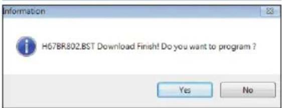 H67BR802.BST Download Finish! Do you want to program ? Yes No