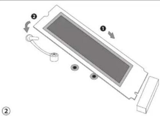 Diagram of a battery or motor casing with labeled components and directional arrows indicating rotation or movement.