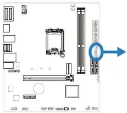 BIOSTAR B760MX2-E D4 - F\_USB32\_A-5G: штыревой соединитель для портов USB 3.2 (Gen1) на передней панели - 1