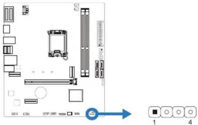 BIOSTAR B760MX2-E D4 - SPKR: штыревой соединитель динамика шасси - 1