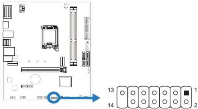 BIOSTAR B760MX2-E D4 - TPM\_SPI:신뢰할 수있는 플랫폼 모듈 헤더 - 1