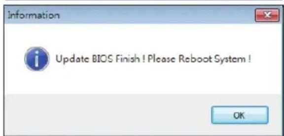 Information Update BIOS Finish ! Please Reboot System ! OK
