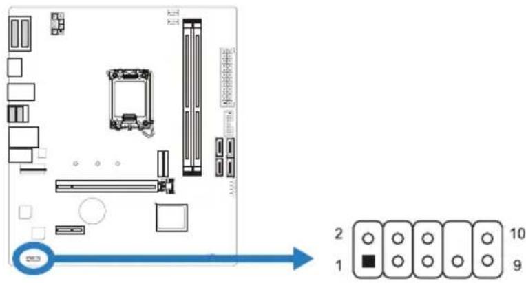 BIOSTAR B760MX2-E D4 - F\_USB20\_1/F\_USB20\_2: 前置面板USB 2.0接頭 - 2