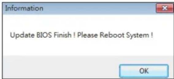 Information Update BIOS Finish ! Please Reboot System ! OK