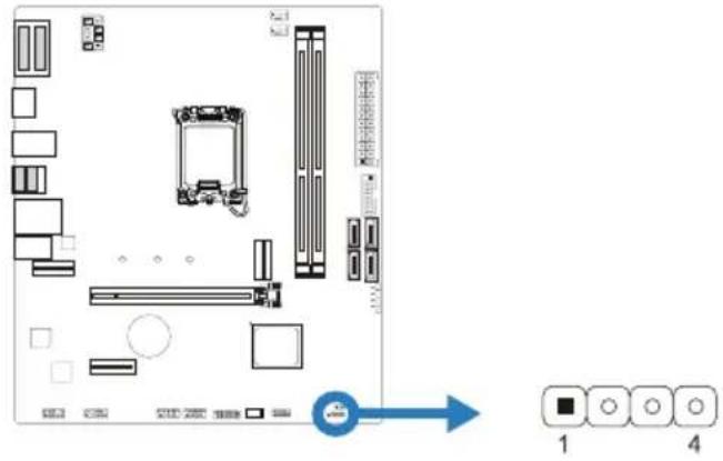 BIOSTAR B760MX2-E D4 - SPKR: 揚聲器接頭 - 1