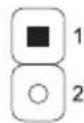 Diagram of a computer motherboard layout with numbered components and a magnified view highlighting a specific component.