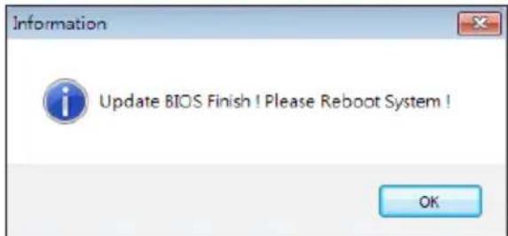 Information Update BIOS Finish! Please Reboot System! OK