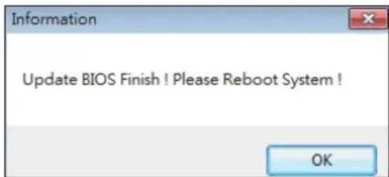 Information Update BIOS Finish ! Please Reboot System ! OK