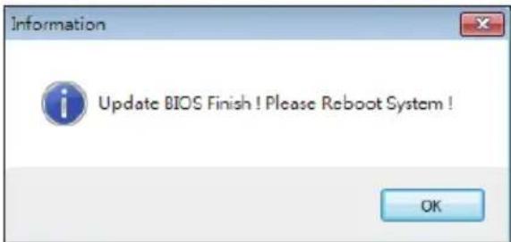 Information Update BIOS Finish ! Please Reboot System ! OK