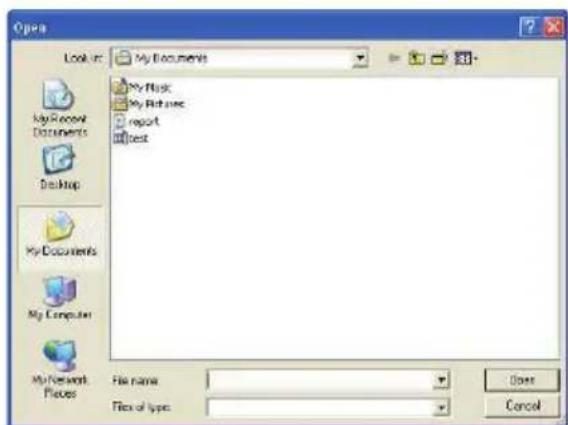 Open Look in: My Documents My Riscs My Rett rec report best My Recent Documents Desktop My Documents My Computer My Network Files File name: Files of type: Close Cancel