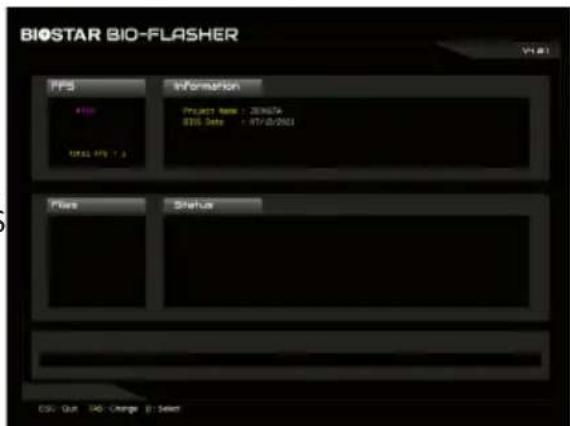 BIOSTAR BIO-FLASHER V141 PFS Information Project Name: 200674 BTS Date: 07/03/2021 MSS PFS 1.3 Flux Status OS: Out OK - Change B: Select