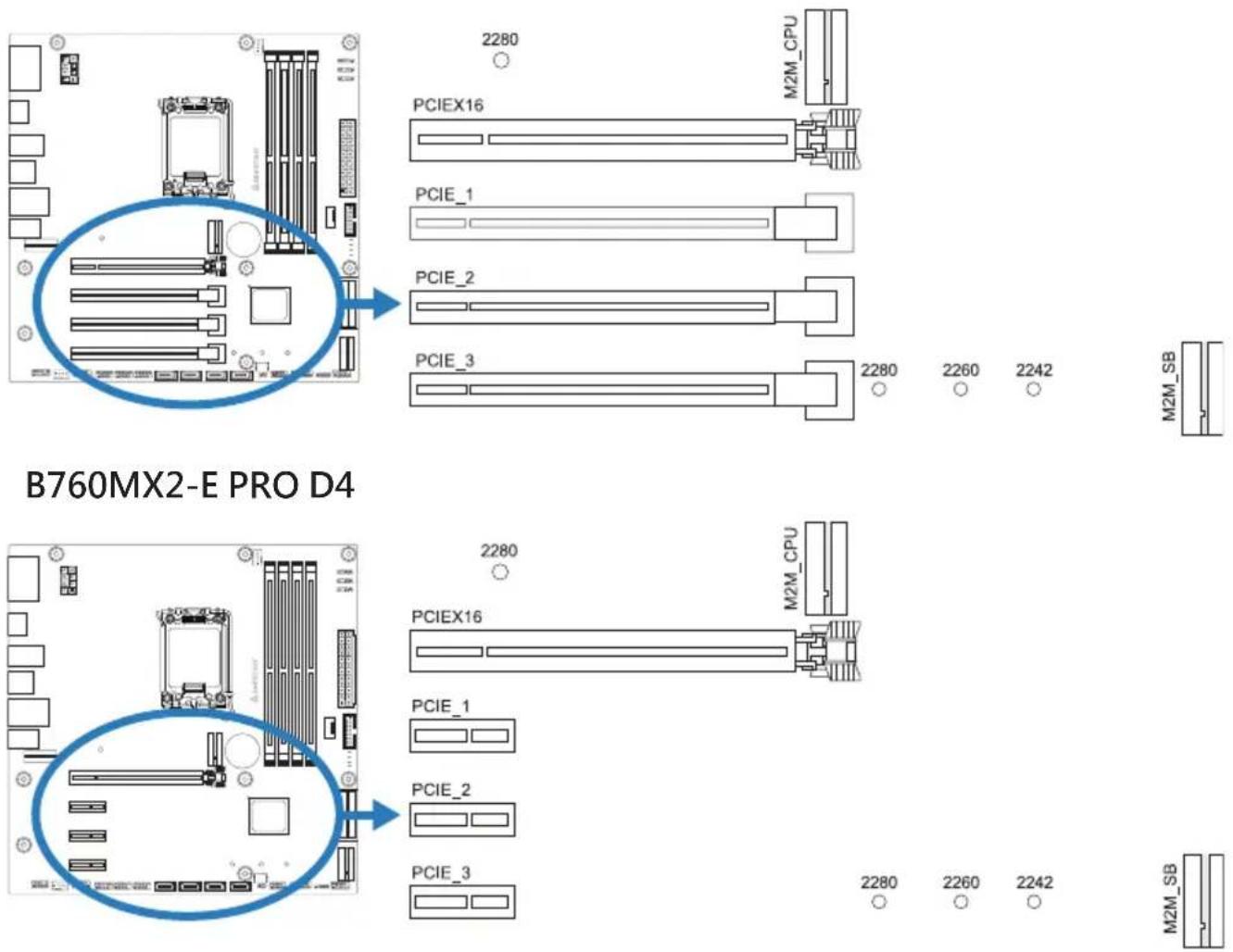BIOSTAR B760MX2-E PRO D4 - 擴充插槽 - 1