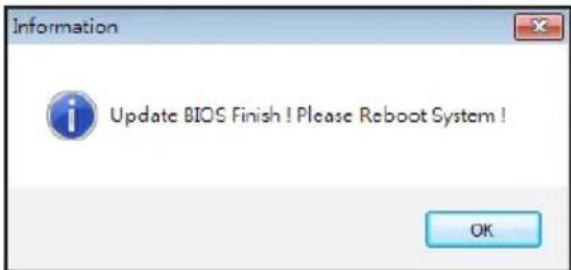 Information Update BIOS Finish ! Please Reboot System ! OK