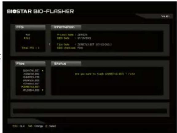BIOSTAR BIO-FLASHER PPS Information Project Name: DIRECTOR POST Date: 07/03/2021 File Date: DIRECTOR BIT 07/10/2021 POST timestamp: PM Files POSTCODE.NET DIRECTOR.NET POSTCODE.NET POSTCODE.NET DIRECTOR.NET APLOOM.TB2 Status are you sure to flash DIRECTOR.NET (Y/N) DIS: Quit TAB: Change OK Select