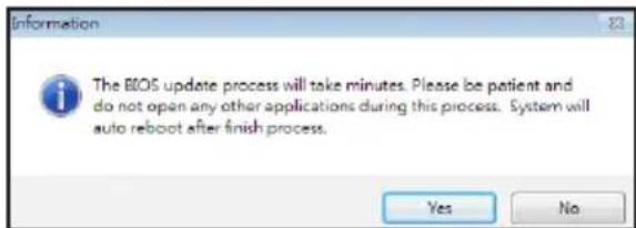 Information The ECOS update process will take minutes. Please be patient and do not open any other applications during this process. System will auto reboot after finish process. Yes No