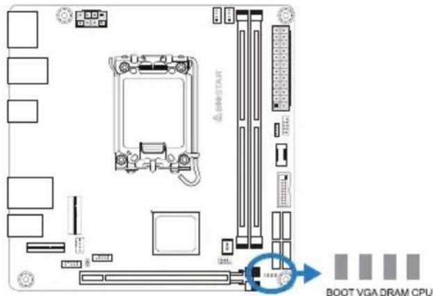 BIOSTAR B760NH-E - Debug LED: 디버그 LED 표시등 - 1