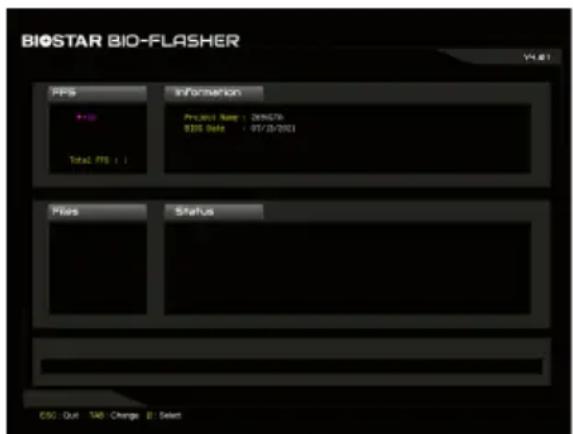 BIOSTAR BIO-FLASHER V4.01 PPS Information Project Name: 269576 B350 Date: 01/10/2021 Total PPS | Files Status E5G - Out TAB - Change E : Select