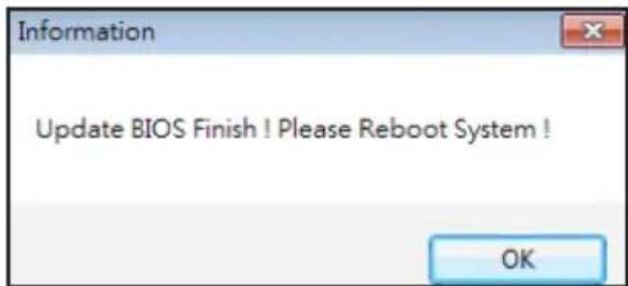 Information Update BIOS Finish ! Please Reboot System ! OK
