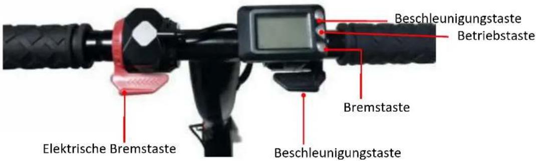 Beschleunigungstaste Betriebstaste Bremstaste Elektrische Bremstaste Beschleunigungstaste
