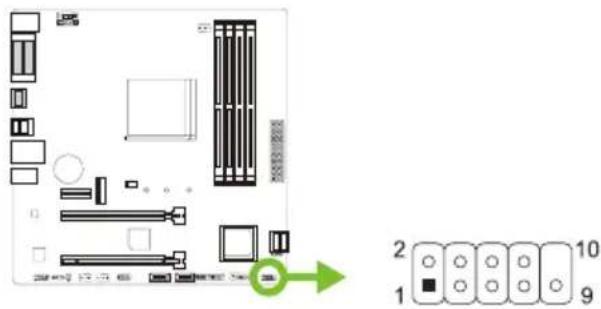 BIOSTAR B450MX - PANEL1: 전면 패널 헤더 - 1