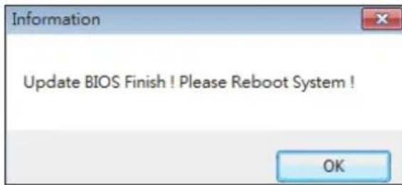 Information Update BIOS Finish ! Please Reboot System ! OK