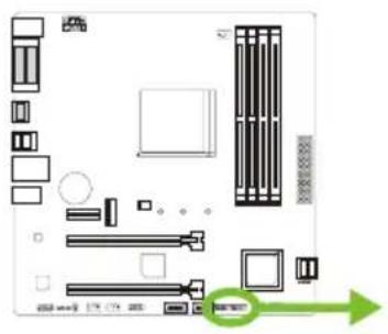 BIOSTAR B450MX - F\_USB1/ F\_USB2: 전면 패널 USB 2.0 포트용 헤더 - 1