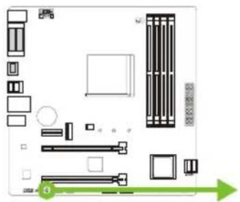 BIOSTAR B450MX - JCMOS1: Clear CMOS Jumper - 1