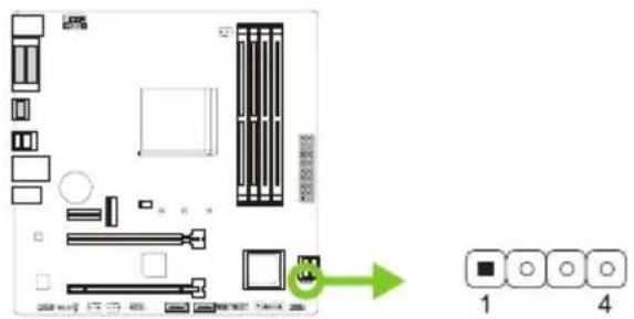 BIOSTAR B450MX - PC-SPKR1:새시 스피커 헤더 - 1