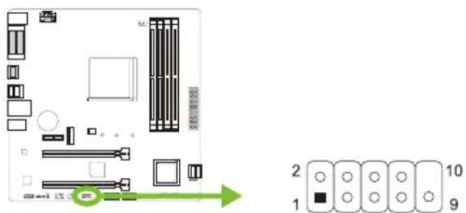 BIOSTAR B450MX - J\_COM1: 직렬포트 - 1