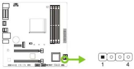 BIOSTAR B450MX - PC-SPKR1: 揚聲器接頭 - 1
