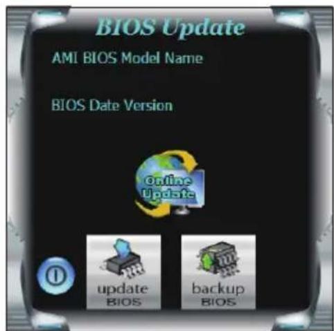 BIOS Update AMI BIOS Model Name BIOS Date Version online Update ① update BIOS backup BIOS