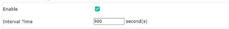 Enable Interval Time 900 second(s)