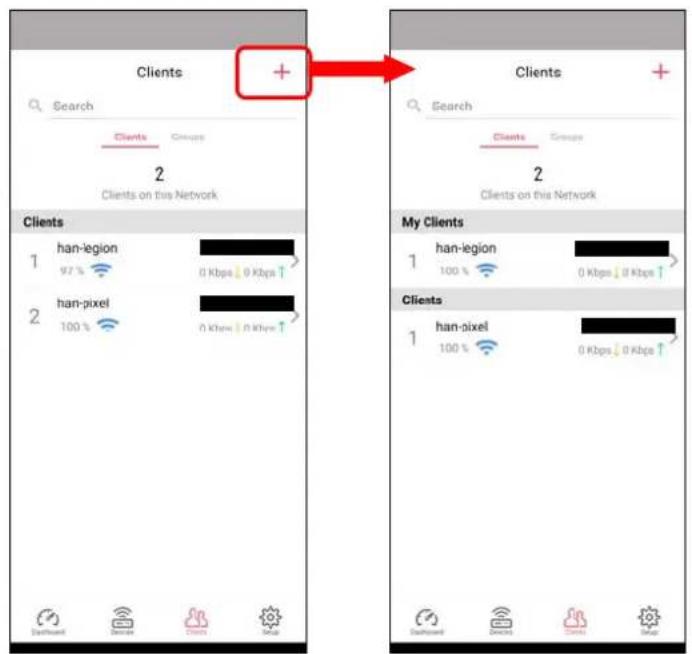 Clients Search Clients Groups 2 Clients on this Network Clients 1 han-legion 97 % 0 Kbps ↓ 0 Kbps ↑ 2 han-pixel 100 % 0 Kbps ↓ 0 Kbps ↑ My Clients 1 han-legion 100 % 0 Kbps ↓ 0 Kbps ↑ Clients 1 han-pixel 100 % 0 Kbps ↓ 0 Kbps ↑