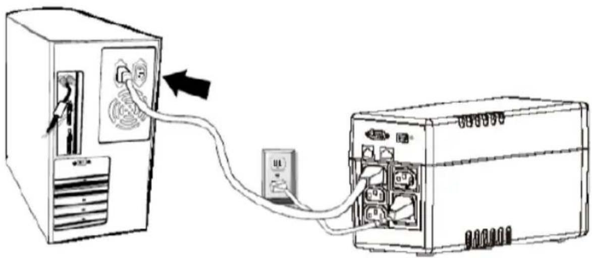 AEG Protect A 700 LCD - Anschluß der Verbraucher - 3