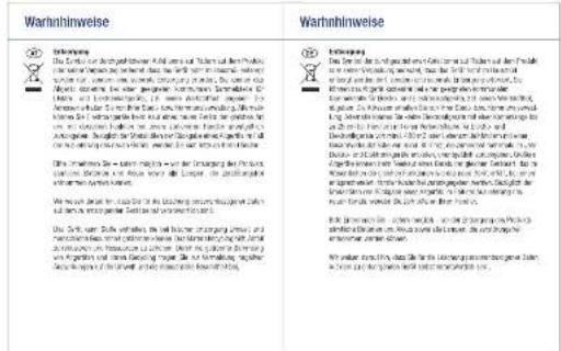 Two English language learning cards: 'Warthmihinweise' and 'Warthmihinweise', detailing language learning methods and their respective languages.