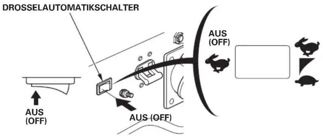 DROSSELAUTOMATIKSCHALTER AUS (OFF) AUS (OFF) AUS (OFF)