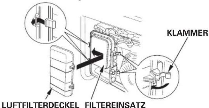 KLAMMER LUFTFILTERDECKEL FILTEREINSATZ