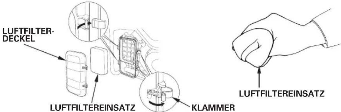 LUFTFILTER- DECKEL LUFTFILTEREINSATZ KLAMMER LUFTFILTEREINSATZ